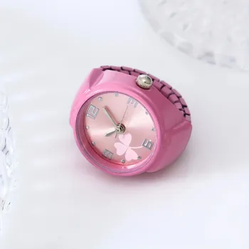 Hodinky Prstýnek s hodinkami – vícebarevný, hravý design Barva (Varianta): Růžová