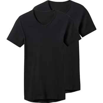 esmara Men Pánské spodní triko, 2 kusy ("V" výstřih, černá, 7/XL)