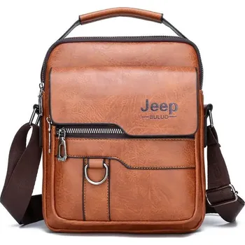 Kožená pánská crossbody taška – značka Jeep Buluo Barva (Varianta): JP18260-Khaki