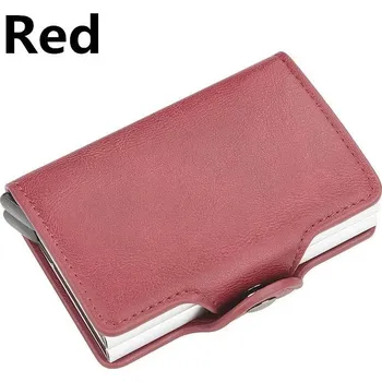 Peněženka RFID peněženka s 12 sloty – velká kapacita, hliníkové pouzdro Barva (Varianta): Červená