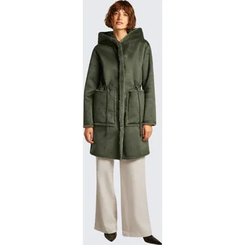 Dámský kabát Dámský kožíškový kabát BEAUMONT MAYA BM03630253 zelený Velikost: 34