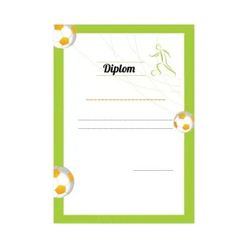 Tiskopis Sportovní diplom - Fotbal, tři balony - A5 DIP-019-A5 Nižší cena pro více kusů!