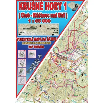 Kartografie PRAHA, a. s. Krušné hory 1 (Cheb – Klášterec nad Ohří), 1 : 65 000 – mapa na šátku