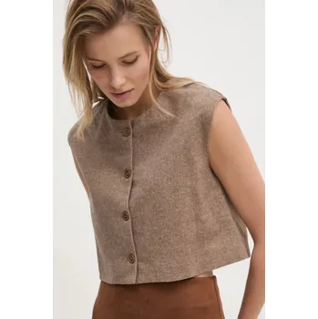 Dámská vesta Vesta Answear.LAB 71311GL.ims hnědá 82X, vel. M