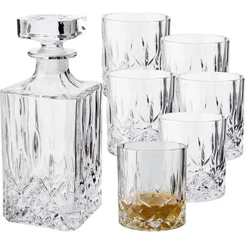 Sklenice Karafa a sada sklenic Dorre Whiskey 7-pack 5..8238 průhledná TSP