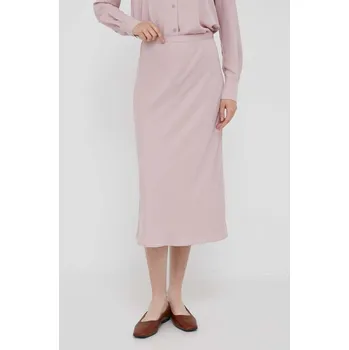 Dámská sukně Sukně Calvin Klein růžová barva, midi, áčková K20K203514.PPYY 30X, vel. 36