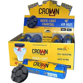 Čistič dýmky Carbopol Crown 40 mm samozapalovací uhlíky pro vodní dýmky
