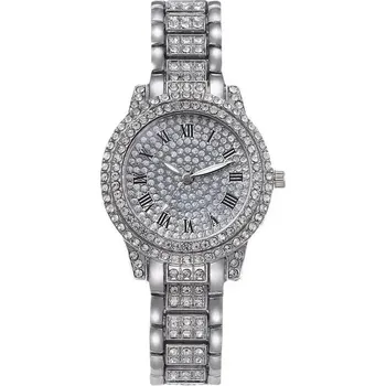 Hodinky Luxusní dámské hodinky se zirkony – elegantní náramek Barva (Varianta): Stříbrná