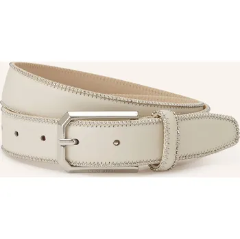 Opasek Peserico Dámský Kožený Opasek S Ozdobnými Kamínky, režná, 90
