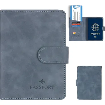 Cestovní peněženka na pas s RFID ochranou – praktický kryt Barva (Varianta): Modrá