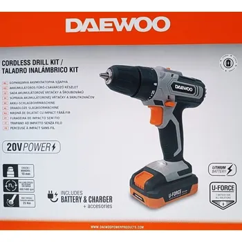 DAEWOO DALD20BK-1 1x 1,5 Ah + nabíječka