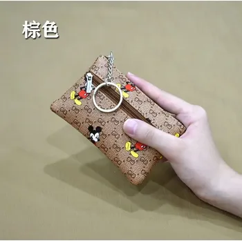 Peněženka Kožená peněženka Disney Mickey – na karty i telefon Barva (Varianta): Tmavě hnědá