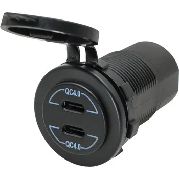 Auto elektroinstalace 385123 W Adaptér 12/24V - 2x USB-QC4 PD