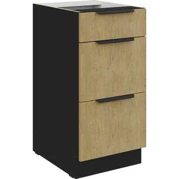 Komoda LEMPERT Dolní skříňka CREMONA BL 11 (40 cm) - dub cremona / černá