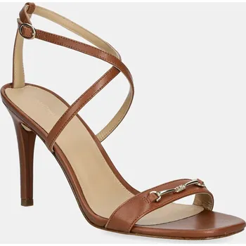 Dámské sandále Kožené sandály MICHAEL Michael Kors Lena hnědá barva, 40R5LEHS1L.230 88X, EUR 36