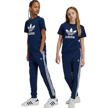 Dětské tepláky adidas Originals TREFOIL PANTS tmavomodrá barva, s aplikací, IY7486 59X, vel. 176