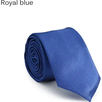 Úzká pánská kravata – jednobarevná, elegantní styl Barva (Varianta): Modrá