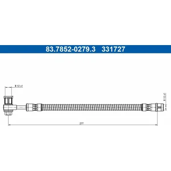 Brzdová hadice ATE 83.7852-0279.3 Brzdová hadice
