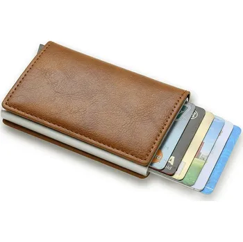 Peněženka Slim peněženka – karbonový vzhled, RFID ochrana, výsuvná Barva (Varianta): Hnědá