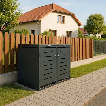 Přístřešek na popelnici Juskys 301022 132 x 80 x 116 cm antracit