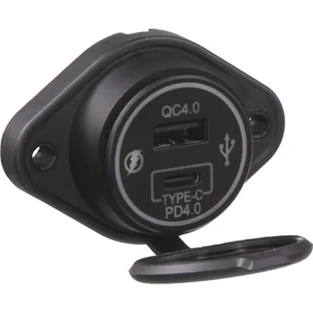 Auto elektroinstalace 34659 USB QC4.0 + USB-C PD4.0 zásuvka 12/24V, montáž na povrch
