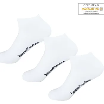 Pánské ponožky Bambusové ponožky nízké Benyson bílé 3ks Velikost: EU 35-40 (UK 2-7)