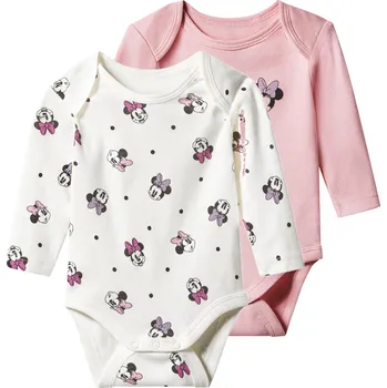 Dívčí body s BIO bavlnou, 2 kusy (Minnie/bílá/růžová, 62/68)