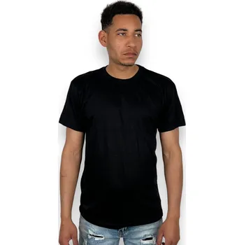 Lucky Green Pánské černé tenké tričko s krátkým rukávem Barva: Černá, Velikost: 2XL