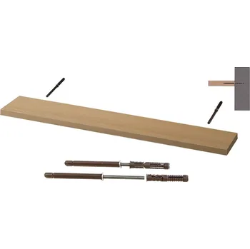 police Nabytekmorava Nástěnná police na zeď Beta 90 cm barva lamina: Buk 381, Hloubka police: 15 cm