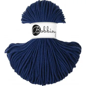 Příze Bobbiny bavlněná šňůra JUNIOR 3mm Ink-Blue