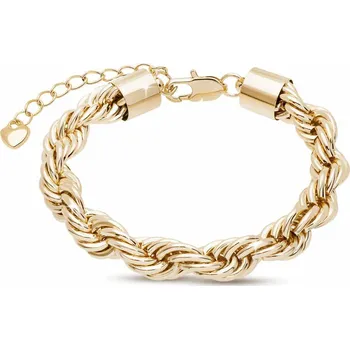 Náramek DUBAI 2628-2 Pozlacený masivní točený náramek 0,5mm s prodloužením Ellami