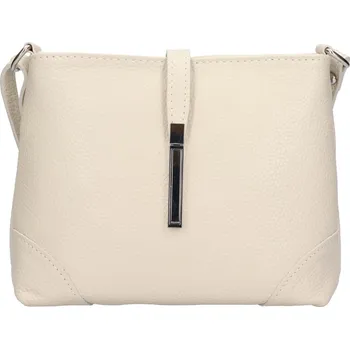 Kabelka Dámská kožená crossbody kabelka Italia Marlen - krémová