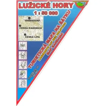Kartografie PRAHA, a. s. Lužické hory, 1 : 50 000 – mapa na šátku