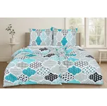 Povlečení flanel mikro 4dílné OLETA tyrkysové