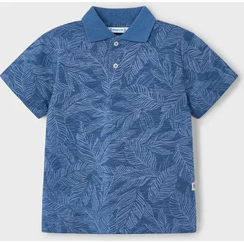 Chlapecké tričko Dětská bavlněná polokošile Mayoral modrá barva, 3110 3110.5J.Mini.PPYA 95X, vel. 92