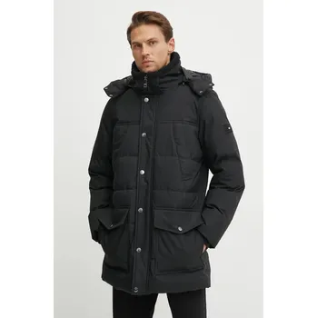 Bunda Tommy Hilfiger pánská, černá barva, zimní, MW0MW36593 99X, vel. S