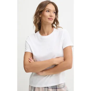 Pánská móda Bavlněné lounge tričko Calvin Klein Underwear 000QS7328E bílá 00X, vel. M