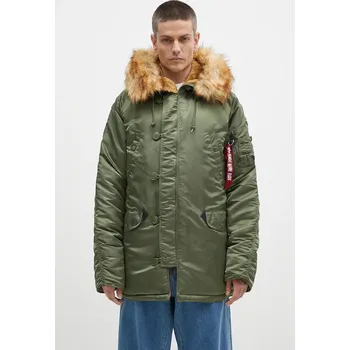Bunda Alpha Industries 103141 01, XXL, zelená, 77X