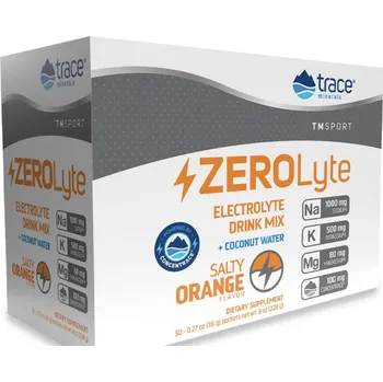 Trace Minerals Zerolyte Salty Orange, elektrolyty s příchuti pomeranče, 30 sáčků Doplněk stravy