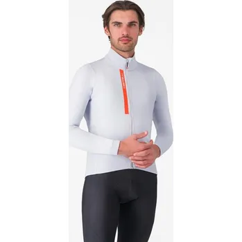 Cyklistické oblečení Dres Castelli Dres Castelli Entrata Thermal 4523512 pánský dl.r. silver gray/orange L L