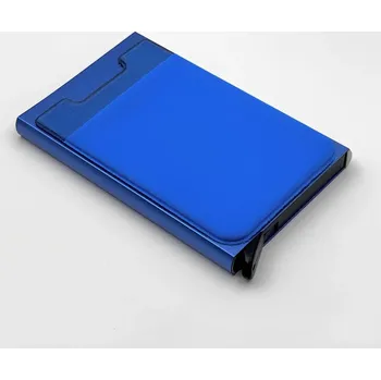 Slim peněženka z hliníku – RFID, na karty i drobné mince Barva (Varianta): Modrá