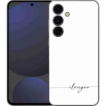 Pouzdro na mobilní telefon Gelový kryt mmCase na Samsung Galaxy S25 FE - I love you bílé pozadí