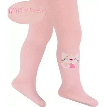 Dámské punčochy Dívčí punčocháče s kočičkou - 80-86 / světle růžová