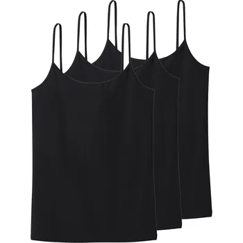 esmara® Dámská tílka na ramínka, 3 kusy (černá, L(44/46))