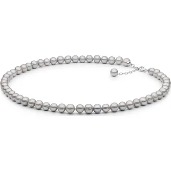 Náhrdelník ANNA PERLY šedá