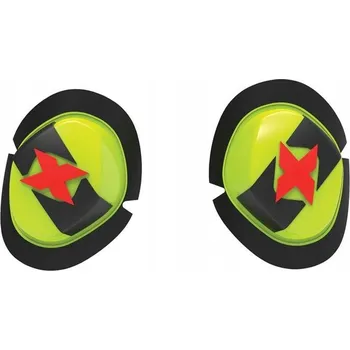 Moto bunda OXFORD SLIDERY NA KOLENA PRO KOŽENOU KOMBINEZU ICON, ČERNÁ/ŽLUTÁ FLUO