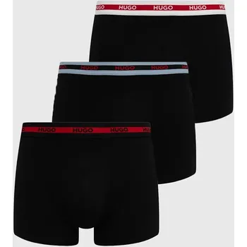 Boxerky Boxerky HUGO BOXERBR TRIPL PLANET 3-pack pánské, černá barva, 50534694 99X, vel. XL