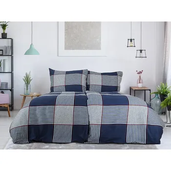 Povlečení B.E.S. - Petrovice, s.r.o. Povlečení DELUXE z bavlněného saténu 140x200+70x90 - Squares