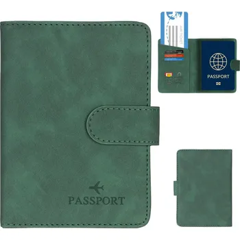 Peněženka Cestovní peněženka na pas s RFID ochranou – praktický kryt Barva (Varianta): Zelená
