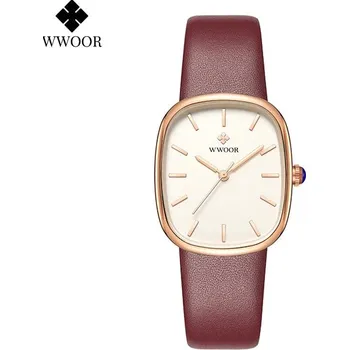 Hodinky Elegantní dámské hodinky – kožený pásek, voděodolné Barva (Varianta): Fuchsiová